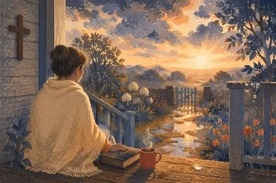 Peaceful Sunrise Prayer After the Storm
