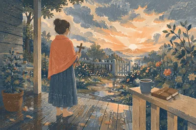 Peaceful Sunrise Prayer After the Storm