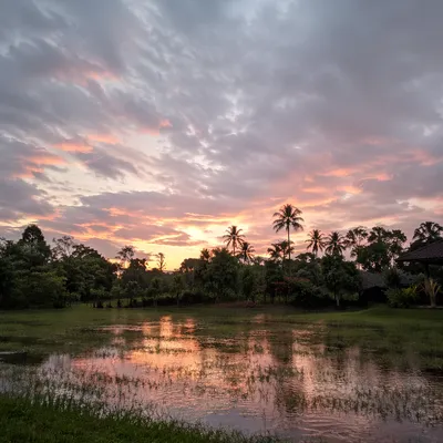 Peaceful Tropical Sunrise After the Storm