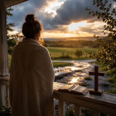 Peaceful Sunrise Prayer After the Storm
