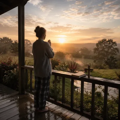 Peaceful Sunrise Prayer After the Storm