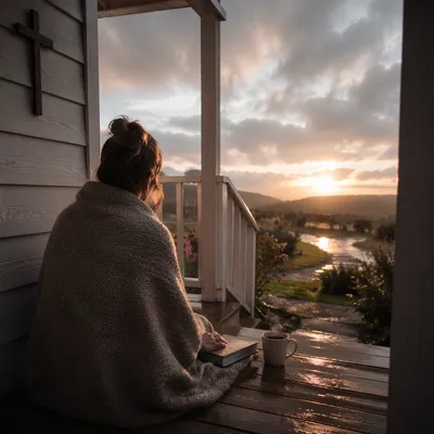 Peaceful Sunrise Prayer After the Storm