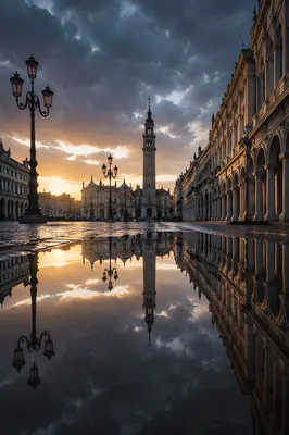 Peaceful Sunrise Reflection After Storm