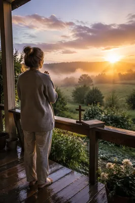 Peaceful Sunrise Prayer After the Storm