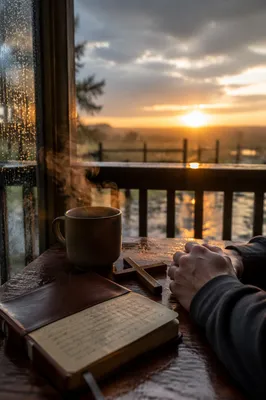 Peaceful Sunrise Porch After the Storm
