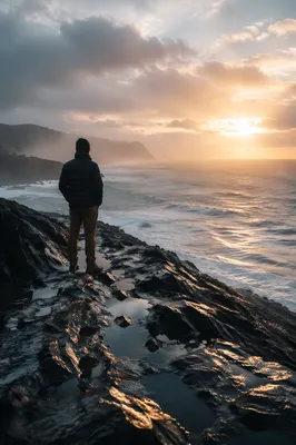 Peaceful Sunrise Over Storm-Cleared Coastal Overlook
