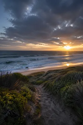 Peaceful Coastal Sunrise After Storm