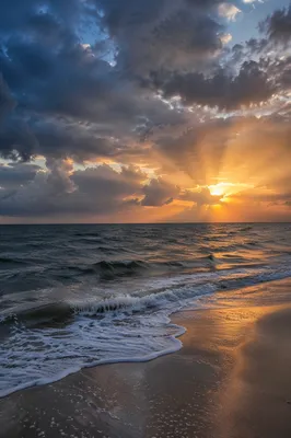 Peaceful Coastal Sunrise After Storm