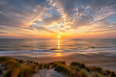 Peaceful Coastal Sunrise After the Storm