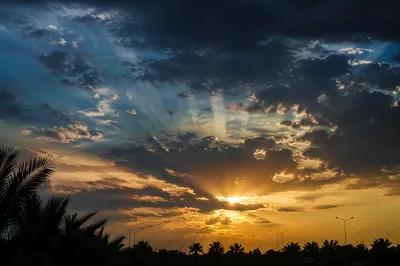 Peaceful Sunrise After Storm Over Quiet Horizon