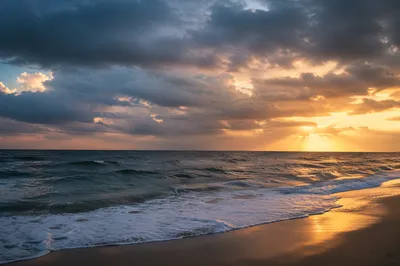 Peaceful Coastal Sunrise After the Storm