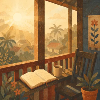 Sunrise Porch Devotion with Journal and Mug