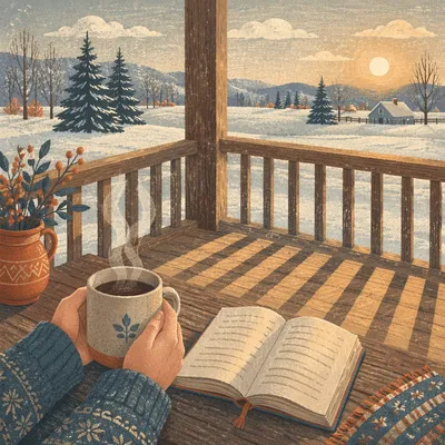 Sunrise Porch Devotion in Winter Stillness