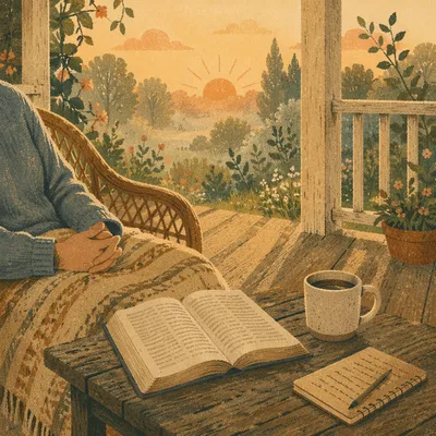 Sunrise Devotion on a Quiet Porch