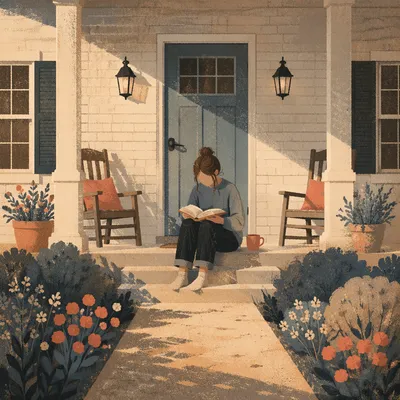 Quiet Sunrise Devotion on Front Porch
