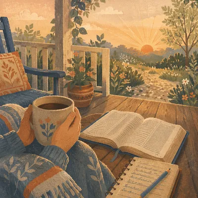 Sunrise Devotion on a Quiet Porch