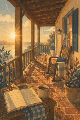 Sunrise Porch Devotion with Journal and Mug