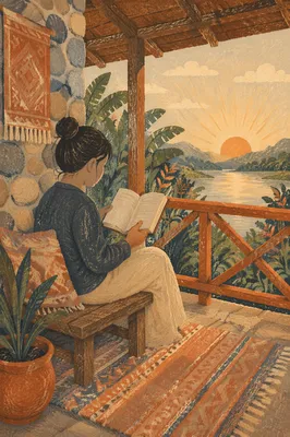 Sunrise Devotion on Rustic Porch