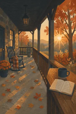 Sunrise Morning Devotion on Quiet Porch