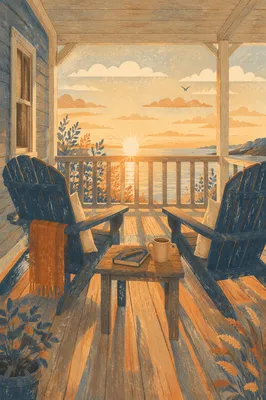 Sunrise Devotion on a Peaceful Porch
