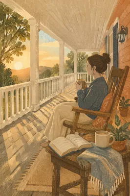 Sunrise Devotion on a Peaceful Porch