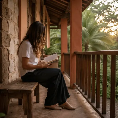 Sunrise Devotion on Rustic Porch