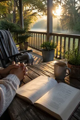 Sunrise Devotion on a Quiet Porch