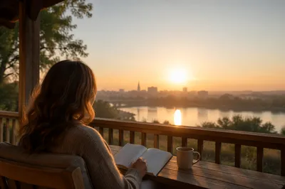 Sunrise Morning Devotion on Peaceful Porch