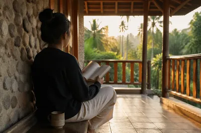 Sunrise Morning Devotion on Rustic Porch