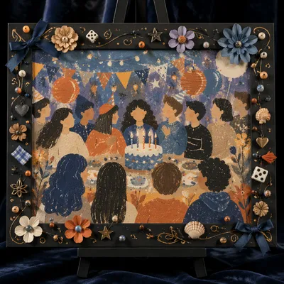 Handmade Surprise Party Memory Board Display