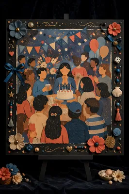 Handmade Surprise Party Memory Board Display