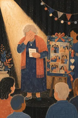 Emotional Surprise Party on Small Stage