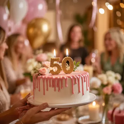 Surprise 50th Birthday Cake Celebration