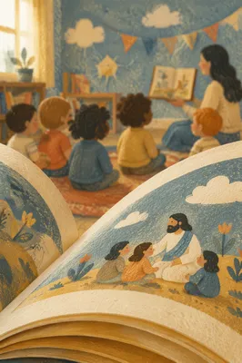 Preschool Story Time Circle From Open Book