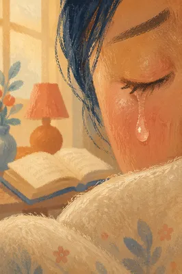 Single Tear of Comfort After Prayer