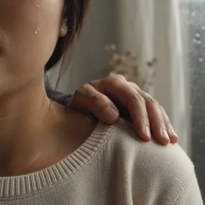 Tear on Cheek in Gentle Comfort