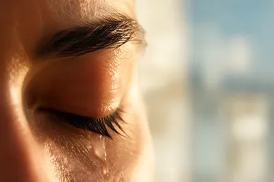 Tearful Close Up in Gentle Comfort