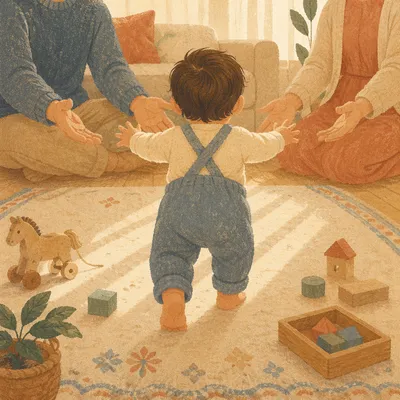 Toddler First Steps Toward Loving Parents