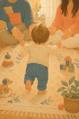 Toddler First Steps Toward Loving Parents