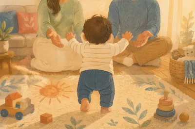 Toddler First Steps Toward Loving Parents