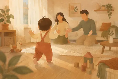 Toddler First Steps Toward Loving Parents