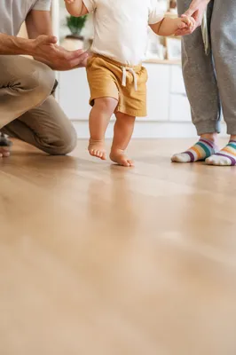 Toddler First Steps with Parents at Home
