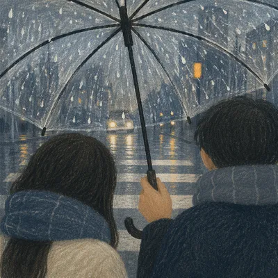 Kindness Under a Rainy City Umbrella