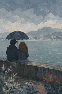 Kindness Under One Umbrella by the Bay