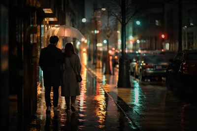 Kindness Under an Umbrella in Rain