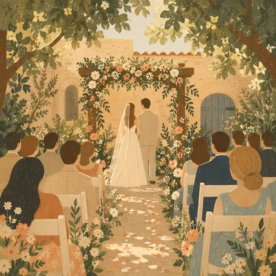 Romantic Outdoor Garden Wedding Ceremony