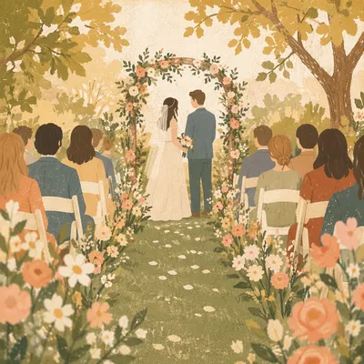 Romantic Outdoor Garden Wedding Ceremony