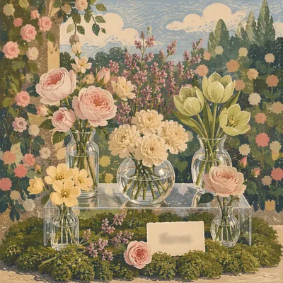 Elegant Garden Wedding Floral Display