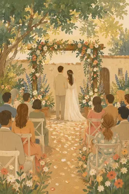 Romantic Outdoor Garden Wedding Ceremony