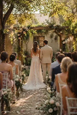 Romantic Outdoor Garden Wedding Ceremony